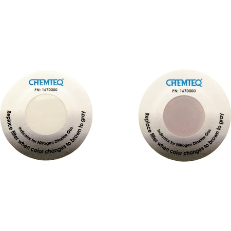 Chemteq Filter Change Indicator Sticker for Nitrogen Dioxide Gas, PK5 167-0000